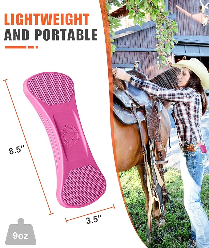 Shedding Blade for Horses Tool - Horse Brush for Deshedding Grooming Bathing, Multi-Functional Rubber Grooming Kit for Horses, Dogs, Cows and Goats(Black)