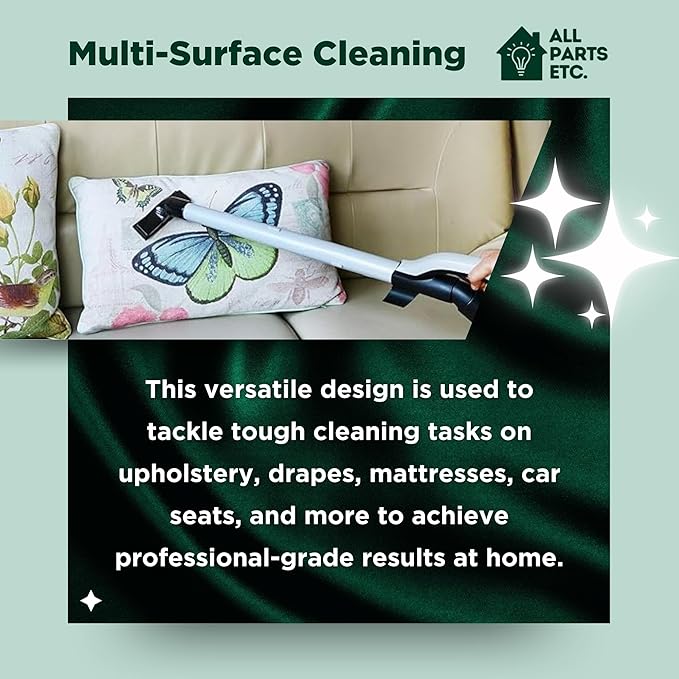 Universal Upholstery Vacuum Attachment - Compatible with 1.25” Vacuum Hoses & Shop Vac, Bissell, Nutone, Eureka, Beam, Central Vacuums & More