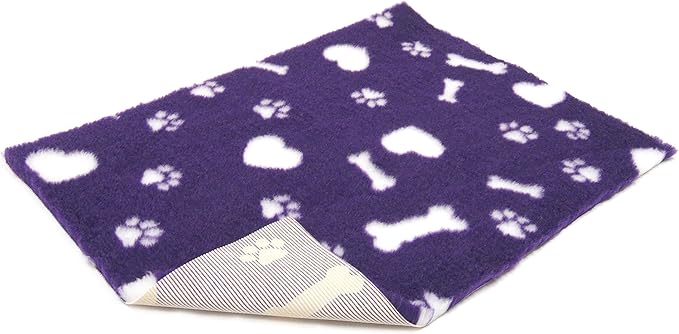 Vetbed Dog and Cat Bedding, Purple with White Hearts
