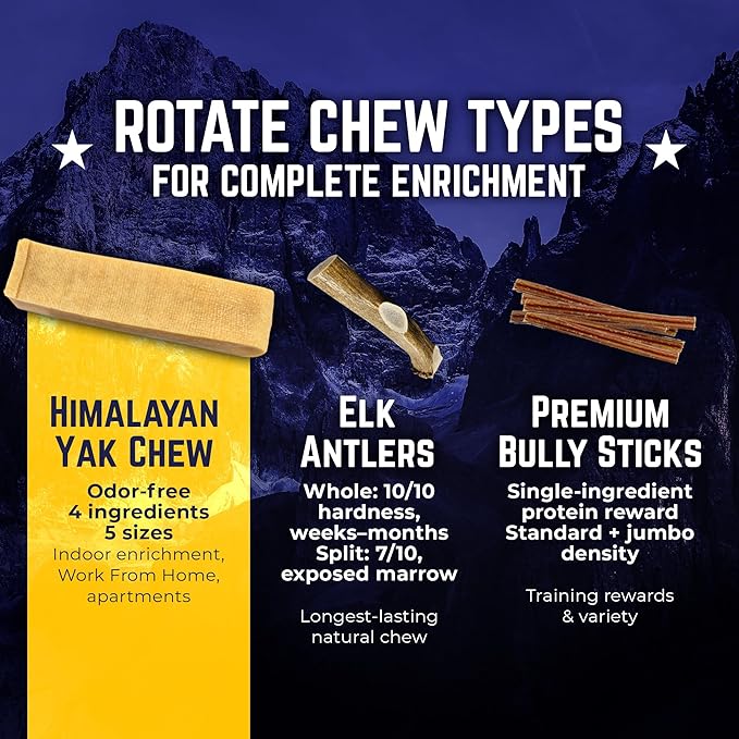 Devil Dog Pet Co - Yak Cheese Dog Chews Small 4 Pack for Aggressive Chewers - Odor-Free Long Lasting Himalayan Treats, Toy & Small Breeds Up to 15 lbs, 4-Ingredient Dental Enrichment & Anxiety Relief