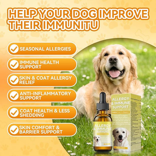 Skin & Coat Supplement, Cat and Dogs for Collagen Liquid Drops, Itch Relief for Dogs with Allergies,Dog Collagen Supplement,Dogs and Cats