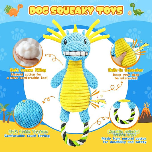 Fuufome Squeaky Dog Toys for Large Dogs: Durable Large Dog Toys for Medium and Small Breeds -Plush Pet Toys to Keep Dogs Busy