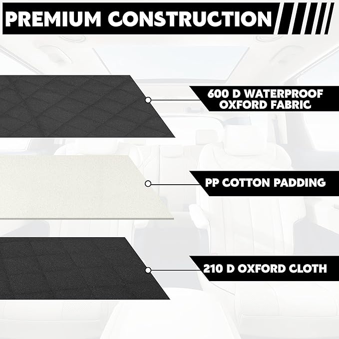 HOMBYS Back Seat Extender for Dogs,Dog Car Seat Cover with Storage Car Organizer,Dog Car Seat Extender with Storage for Front or Back Seat,Waterproof Scratch Proof Cover for Cars Trucks and SUVs,Large