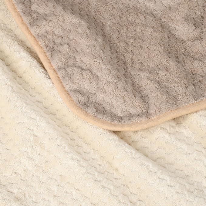Catalonia Waterproof Pet Blanket for Sofa, Bed & Couch - Reversible Leakproof Fleece Furniture Protector Cover - Liquid Pee Proof Dog Cat Blanket for Small Medium Large Pets, Camel, 40" x 30"