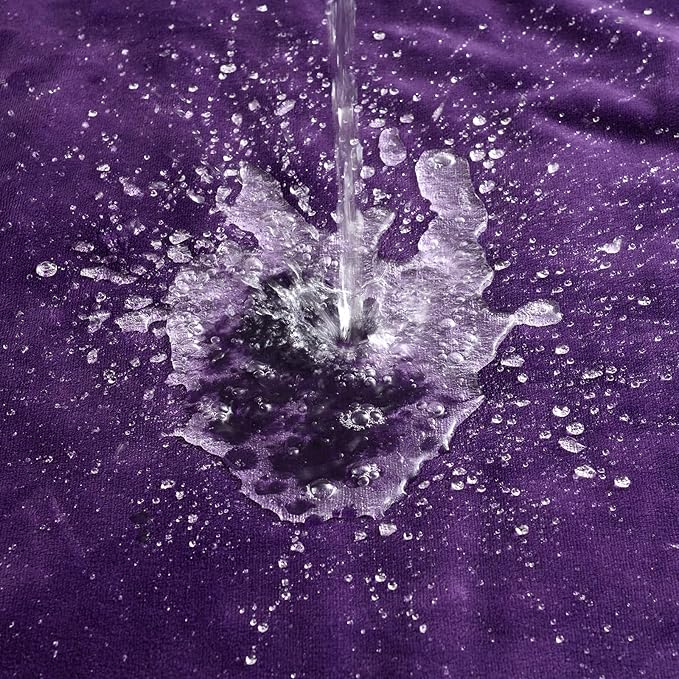 Waterproof Blanket 40"x60" for Adults, Reversible Waterproof Bed Cover for Dogs Cats Pets, Soft Leakproof Blanket for Bed Couch Sofa Furniture Protector, Dark Purple/Light Purple
