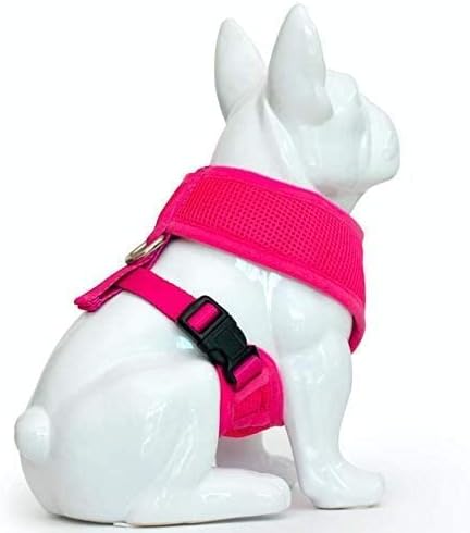EcoBark Dog Harness - Eco-Friendly Max Comfort Harnesses - Luxurious Soft Mesh Halter - Over The Head Harness Vest- No Pull and No Choke Chest Body Collar for Medium & Large Breed Dogs (Pink, XL)
