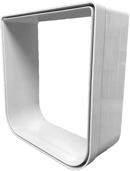 Cat Mate 4-Way-Locking Cat Flap Bundle, Includes Pet Door (235) & Wall Liner (303) - Secure Lockable Door for Small to Medium Sized Cats, for UPVC, Wood and Wall, White