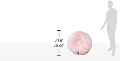 Bessie + Barnie Extra Plush Faux Fur Dog Bed - Circle Shape, Waterproof Lining, Removable Washable Cover, Multiple Sizes and Colors Available
