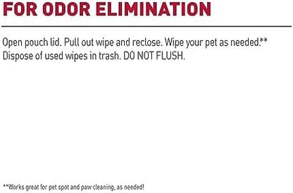 Nature's Miracle Deodorizing Bath Wipes for Dogs, 100 Count, Lavender Scent