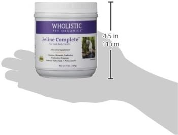 Wholistic Pet Organics Feline Complete - 8 Oz - Multivitamin & Probiotic Powder for Cats - Natural Cat Food & Digestive Support - 75 Scoops