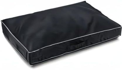 Chinchilla Waterproof Heavy Dog Bed Cover Washable, with Zipper Opening Fillable Universal Dog Bed Replacement Cover.Cover Only (XXX-Large, Black)