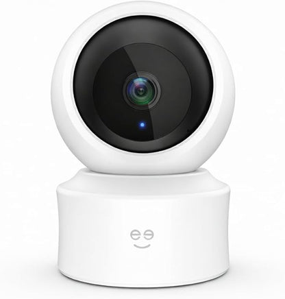 Geeni Scope Ultra 2K 360° Smart Indoor Camera, 1440p HD Auto-Tracking, Dual Band WiFi 2.4GHz 5GHz, Alexa & App Control, Wall Mountable, White