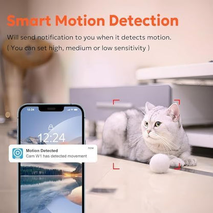 owltron Indoor Security Camera, 360 Pan/Tilt Home Cameras with Motion Detection, Pet Cam with Phone App, 2K WiFi Baby Monitor with Night Vision & Two Way Audio, 4 Pack