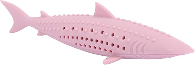 VINGVO Cat Teeth Cleaning Toy, Cat Teething Toys Silicone Molar Stick Catnip Toys Cat Toothbrush Cat Fish Shape Toothbrush with Catnip Chew Bite Teeth Cleaning Toy for Cats Kitten Kitty