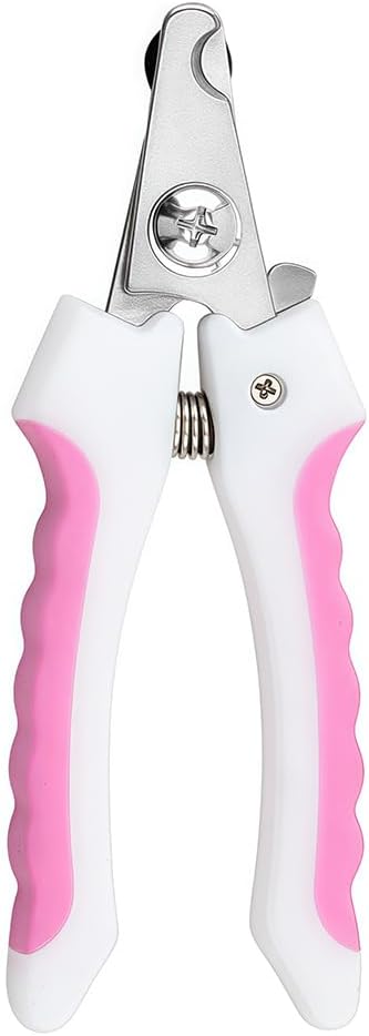 Pet Nail Clipper Pink and White