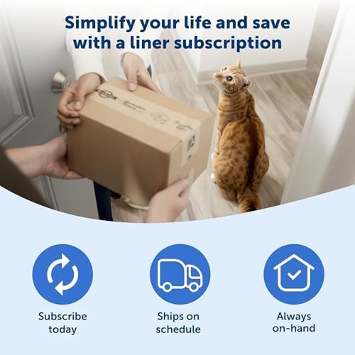 PetSafe Waste Bin Liners Cleaning - Disposable Liners - Durable Plastic - Litter Box Compatible - Convenient Drawstring Design - 15 Count