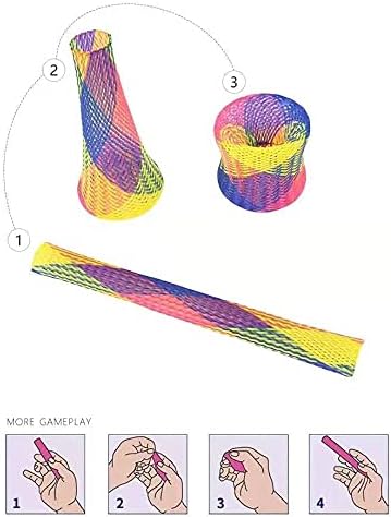 ISMARTEN Cat Spring Toys, Tube Toy Interactive Cat Toy for Indoor Cats, Plastic Spring Coils Attract Cats to Swat, Bite, Hunt(Random Color) (100 Packs)