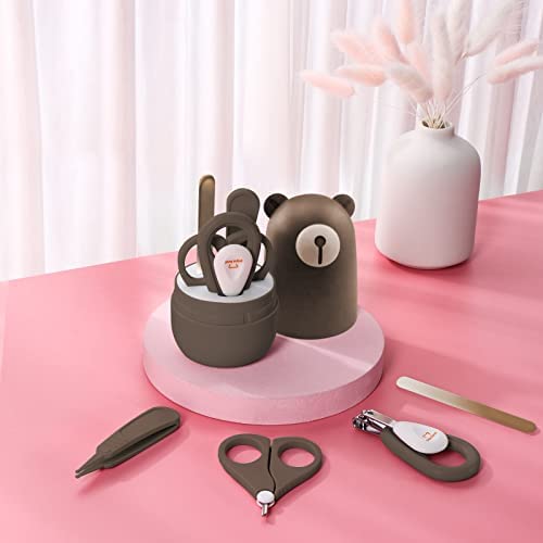 Baby Nail Clippers Set with Cute Case, Infant Fingernail and Toenail File Kit for Newborn Manicure and Pedicure, New Mom Grooming Gift