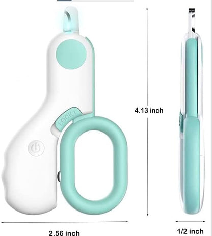 Small Animals Nail Clippers with LED Lights to Avoid Excessive Cutting and Razor Sharp Blades - Professional Claw Trimmer for Tiny Dog Cat Kitten Bunny Rabbit Bird Guinea Pigs Ferret Hamsters (Blue)
