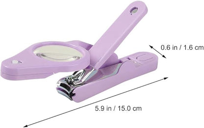 Nail Clippers with LED Light and Magnifier Nail Cutters Fingernails Toenails Clippers for Ederly People Pets