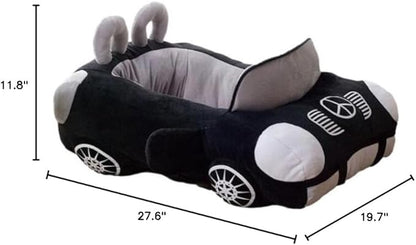 BADASS SHARKS Car Shaped Dog Cat Bed Pet House Cool Teddy Sofa Puppy Nest 70x50cm Cushion Kitten Padded Kennel Soft and Cozy Pet Bed with Cat Bed Mat Pillow and Car Design