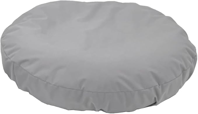 Round Dog Bed Sheet Covers Replacement Washable Waterproof Plastic Slip Cover for 44 to 45 inch Light Grey