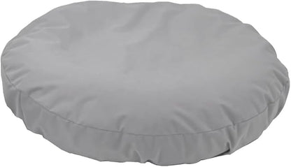 Round Dog Bed Cover Waterproof Light Grey 42 Inch
