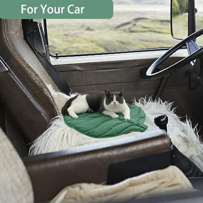Letalong 30 X 20 Inch Leaf Shaped Cotton Cat Bed Pad, Warming Cat Mat, Pet Warming Pad for Cats, Warmer Mat for Feral and Indoor Cats, 2025 Enlarged and Thickened Leaf Beds
