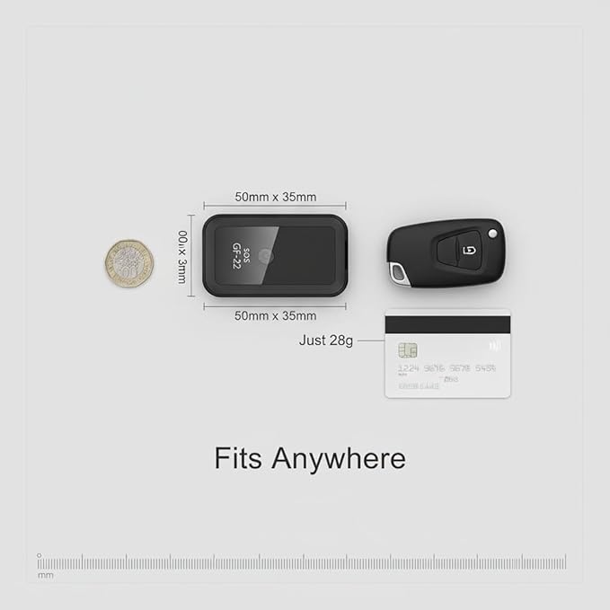 KF Premium Mini GPS Tracker for Vehicles, Pets & Luggage – Real Time Hidden Magnetic Car Tracker Device – Wireless GPS Locator with Voice Recording & Easy Setup