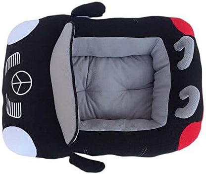 BADASS SHARKS Car Shaped Dog Cat Bed Pet House Cool Teddy Sofa Puppy Nest 70x50cm Cushion Kitten Padded Kennel Soft and Cozy Pet Bed with Cat Bed Mat Pillow and Car Design