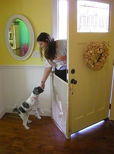 Bow Wow Barrier 28” White by Smart Retract: Retractable Door Barrier for Dogs and Cats