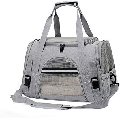 Cat Carriers, Dog Carriers, Pet Carriers – Airline-Approved Soft-Sided Bag for Cats & Small Dogs (Up to 15 lb), Foldable, Breathable Mesh, Privacy Cover, Washable & Lightweight