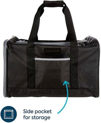 Sherpa Black Essential Soft Sided Pet Carrier for Cats & Dogs Large