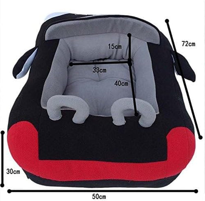 BADASS SHARKS Car Shaped Dog Cat Bed Pet House Cool Teddy Sofa Puppy Nest 70x50cm Cushion Kitten Padded Kennel Soft and Cozy Pet Bed with Cat Bed Mat Pillow and Car Design