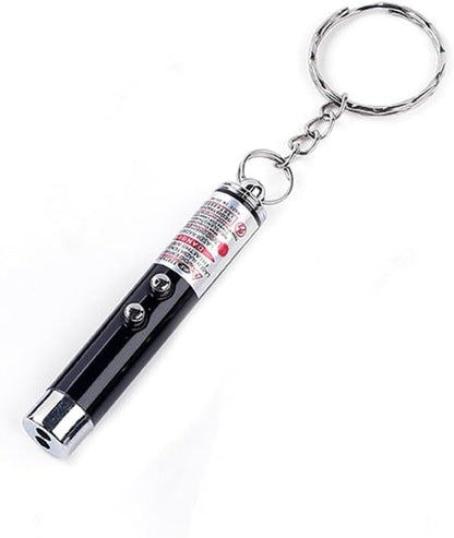 Mini Cat Toys Laser Pointer Pen Keychain Flashlight Funny Dog Stick Pet Lamp White Light LED Infrared Button Electronics Included (6 Color Mix Pack, 6 Color Mix)