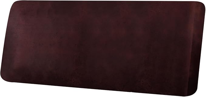 ANARACHON Leather Look Couch Cushion Covers Sofa Seat Slipcovers Sets Couches Furniture Protector for Sectional Armchair Loveseat Pets Kids Stretch Spandex Fabric (1 Cushion Sofa, Burgundy)