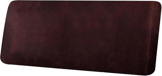 ANARACHON Leather Look Couch Cushion Covers Sofa Seat Slipcovers Sets Couches Furniture Protector for Sectional Armchair Loveseat Pets Kids Stretch Spandex Fabric (1 Cushion Sofa, Burgundy)
