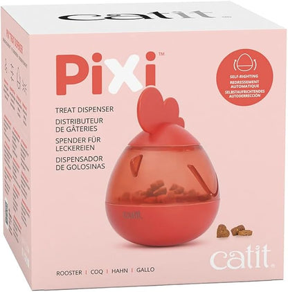Catit PIXI Treat Dispenser, Interactive Treat Dispensing Cat Toy, Rooster