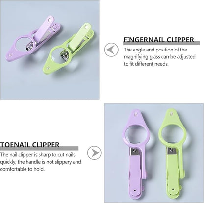 Nail Clippers with LED Light and Magnifier Nail Cutters Fingernails Toenails Clippers for Ederly People Pets