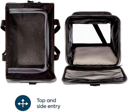 Sherpa Black Essential Soft Sided Pet Carrier for Cats & Dogs Large