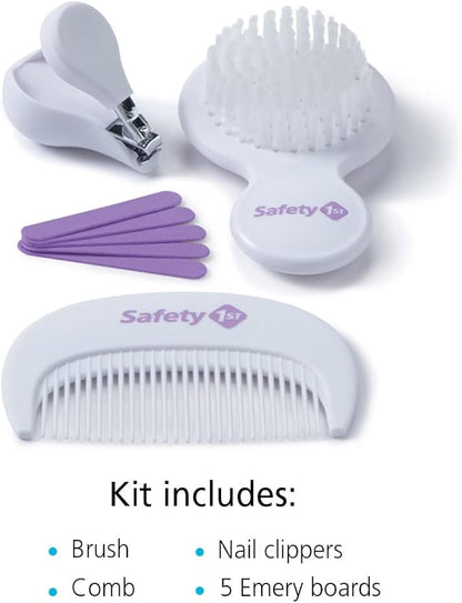 Safety 1st Deluxe Baby Healthcare and Grooming Kit, Pyramids Grape Juice, Newborn Baby Essentials, One Size, 24 Pieces