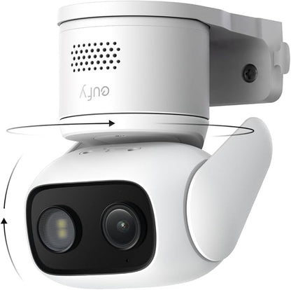 eufy Security Wired Camera C31, Indoor/Outdoor Camera, IP66, 360° Coverage with Pan&Tilt, 24/7 Recording, Auto Tracking, No Subscription, Color Night Vision, AI Human/Vehicle/Pet/Cry Detection