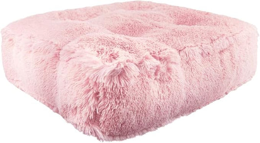 Bessie and Barnie Frosted Willow Extra Plush Shag Faux Fur Luxury Sicilian Rectangle Pet/Dog Bed (Multiple Sizes)