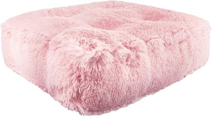 Bessie and Barnie Frosted Willow Extra Plush Shag Faux Fur Luxury Sicilian Rectangle Pet/Dog Bed (Multiple Sizes)