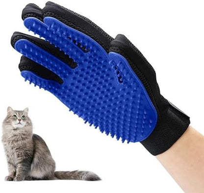 Enhanced Pet Grooming Hair Removal Massage Glove - Pair