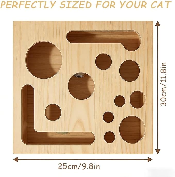 Cat Scratch Puzzle Enrichment Box, Maze Cat Scratch Puzzle Box & Sandpaper Inside, It's A Stress-Free Alternative to Trimming Your Nails