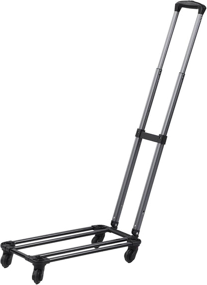 Replacement Rolling Trolley Base for Pet Carrier, 19.3" x 11" Detachable Luggage Cart with Telescopic Handle and Wheels, Universal Frame for Cat Dog Travel Bag (Trolley Only, Pet Bag Not Included)