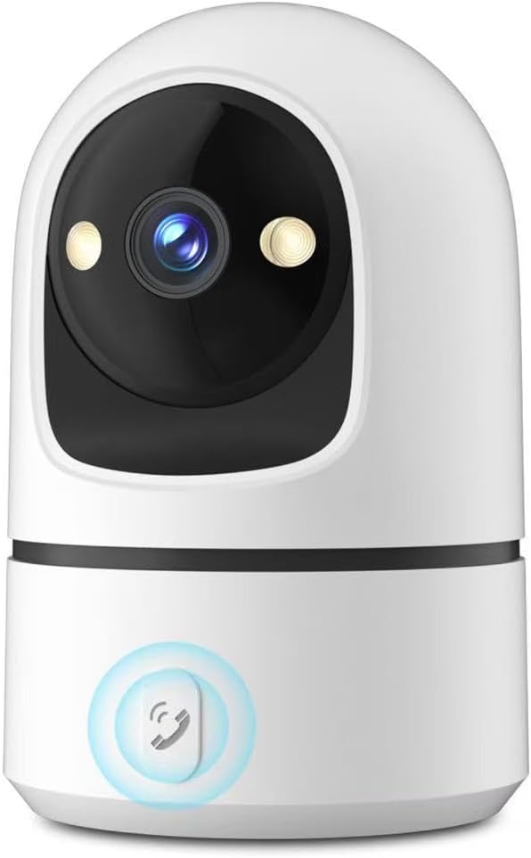 Apone 2.4Ghz WiFi Security Camera Indoor, Baby Monitor Pet Camera 360° for Home Security, One-Touch Call, Smart Motion Detection, IR Night Vision