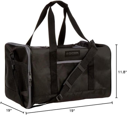 Sherpa Black Essential Soft Sided Pet Carrier for Cats & Dogs Large
