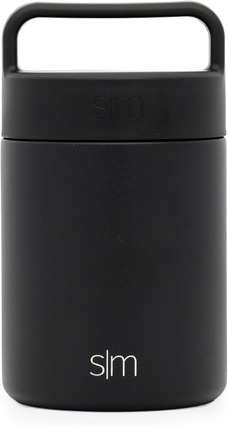 Simple Modern Food Jar for Hot Food | Reusable Stainless Steel Vacuum Insulated Leak Proof Lunch Storage for Smoothie Bowl, Soup, Oatmeal | Provision Collection | 12oz | Midnight Black
